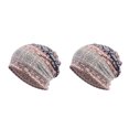 thumbnail image 3 of Beanie Hat Bohemian Style Hijab Floral Print Turban Ear Protection Bonnet Blue 2Set, 3 of 6