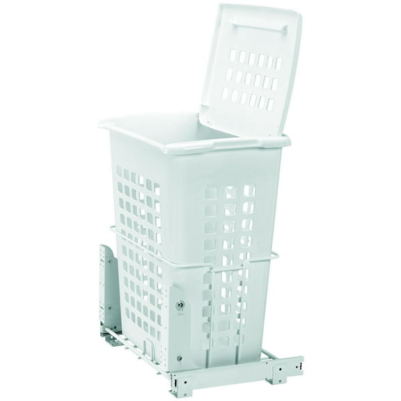 Rev-A-Shelf Hprv-1925Dm S Value Line 18-3/4"W Polymer Pull Out Laundry Hamper - White