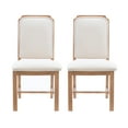 thumbnail image 2 of Linon Tonetta Set of 2 Brown/Gray Dining Chairs with Cushioned Seat and Solid Beech Wood Construction, 2 of 11