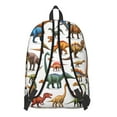 thumbnail image 3 of Cute Dinosaur Pattern Backpack for School,Cute School Bag,Schoolbag with Adjustable Shoulder Straps & Padded Back,15.7"x11.8"x5.5", 3 of 5