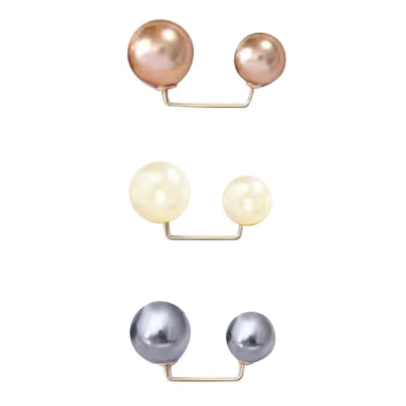 3Pcs Artificial Pearl Brooch Pins for Women Sweater Pin Decorative Dress Pin Neckline Pins for Clothes, Safety Pin Wedding Decoration