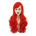 thumbnail image 3 of Peluca de Ariel de la Sirenita, peluca ondulada para Cosplay, pelucas de disfraz rizadas rojas largas sintéticas, 3 of 3