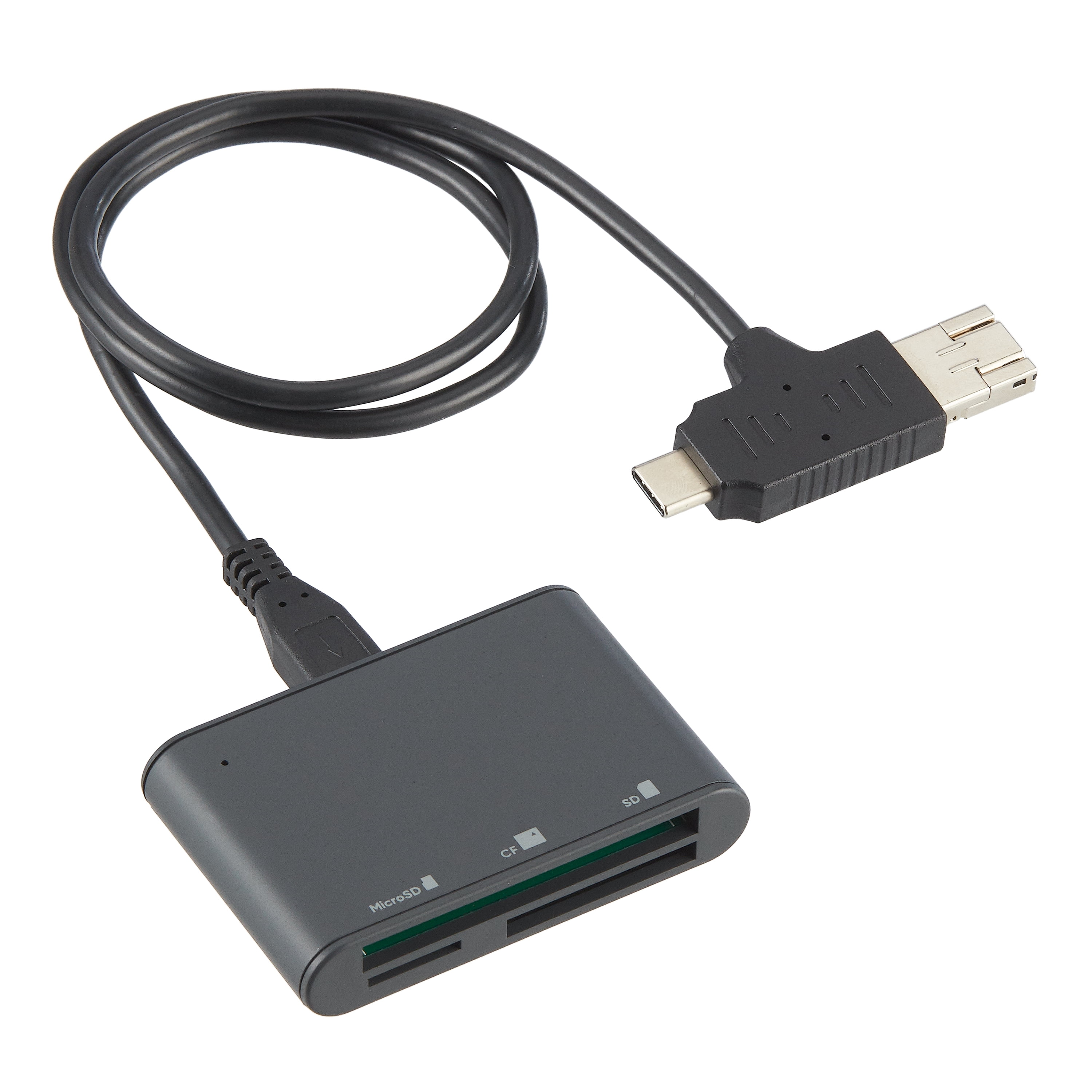 onn. SD, microSD and CompactFlash Card Reader