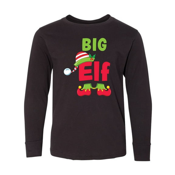 Inktastic Christmas Big Elf Long Sleeve Youth T-Shirt