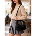 thumbnail image 2 of Deago Small Tote Bag for Women PU Leather Crossbody Shoulder Bag Fashion Satchel Purse Top Handle Hobo Bags Handbags with Adjustable Strap (Black), 2 of 9