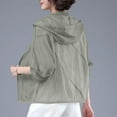 thumbnail image 2 of Olyvenn Women's Sunscreen Coat Short Fall Outwear Breathable Cardigan Sun-Protective Clothing Jacket Thin Top Khaki XXL, 2 of 4