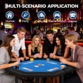 thumbnail image 3 of 48" Plegable Octagon Poker Table para 8 Jugadores – Mesa de Juego Estilo Casino con Rieles Acolchados, Portavasos de Acero Inoxidable, Patas Metálicas Plegables – Ideal para Texas Hold'em, 3 of 8