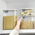 thumbnail image 4 of Airtight Food Storage Containers with Lids, Plastic Cereal Keepers, Leakproof Kitchen Organization, for Pantry Cereal Coffee Pasta Rice Flour Sugar, 3 Piece Set, Clear, by FAJHHA, 4 of 8