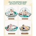 thumbnail image 6 of 4-in-1 Baby Activity Gym & Tummy Time Play Mat, with 6 Detachable Sensory Toys, 0-36 Months, Sensory Motor Development, Newborn Infant Gift, 6 of 9