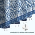 thumbnail image 6 of Blue Ethnic Floral Border Pattern Shower Curtain 36"x72" ,Bathroom Decorative Shower Curtains Set with 12 Hooks,Modern Waterproof Washable Shower Curtain, 6 of 6