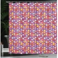 thumbnail image 3 of Ambesonne Abstract Shower Curtain, Polka Dots Hipster Fun Art, 69"Wx84"L, Violet Mustard, 3 of 4