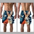 thumbnail image 3 of luoweisi Men's Beach Shorts Quick Dry Swim Trunks with Mesh Lining Rabbit M, 3 of 5