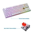 thumbnail image 4 of Teclado Mecánico Gamer Blanco Switch Rojo Retro Iluminado RGB Bora, 4 of 10