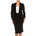 thumbnail image 4 of Women's Chic 2-Piece Suit Set - Open Front Blazer and Matching Pencil Skirt, 4 of 5