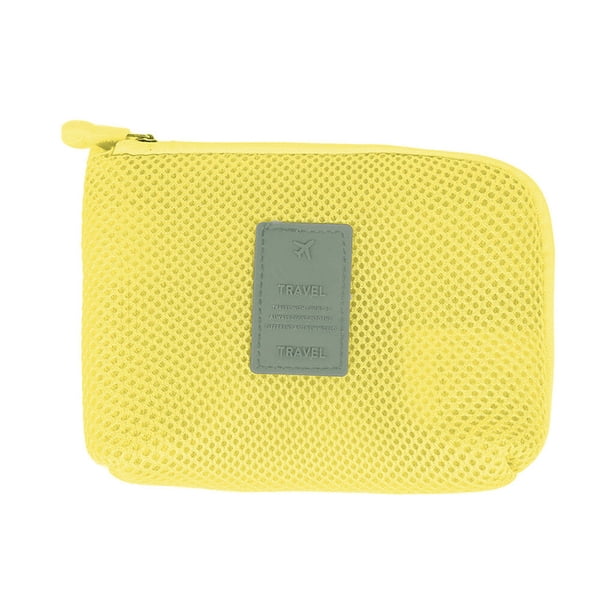 Yuarrent Caja de almacenamiento de viaje para cable de datos digitales, cargador, auriculares, malla portátil Almacenamiento y organización del hogar
