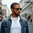 thumbnail image 3 of LINVO Unisex Polarized Sunglasses Tortoise Gold Frame/Dark Green Lens, 3 of 8