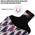 thumbnail image 3 of Haosy Pied De Poule Pattern Golf Mallet Putter Cover Strong Magnetic Leather Golf Club Headcover Closure, 3 of 7