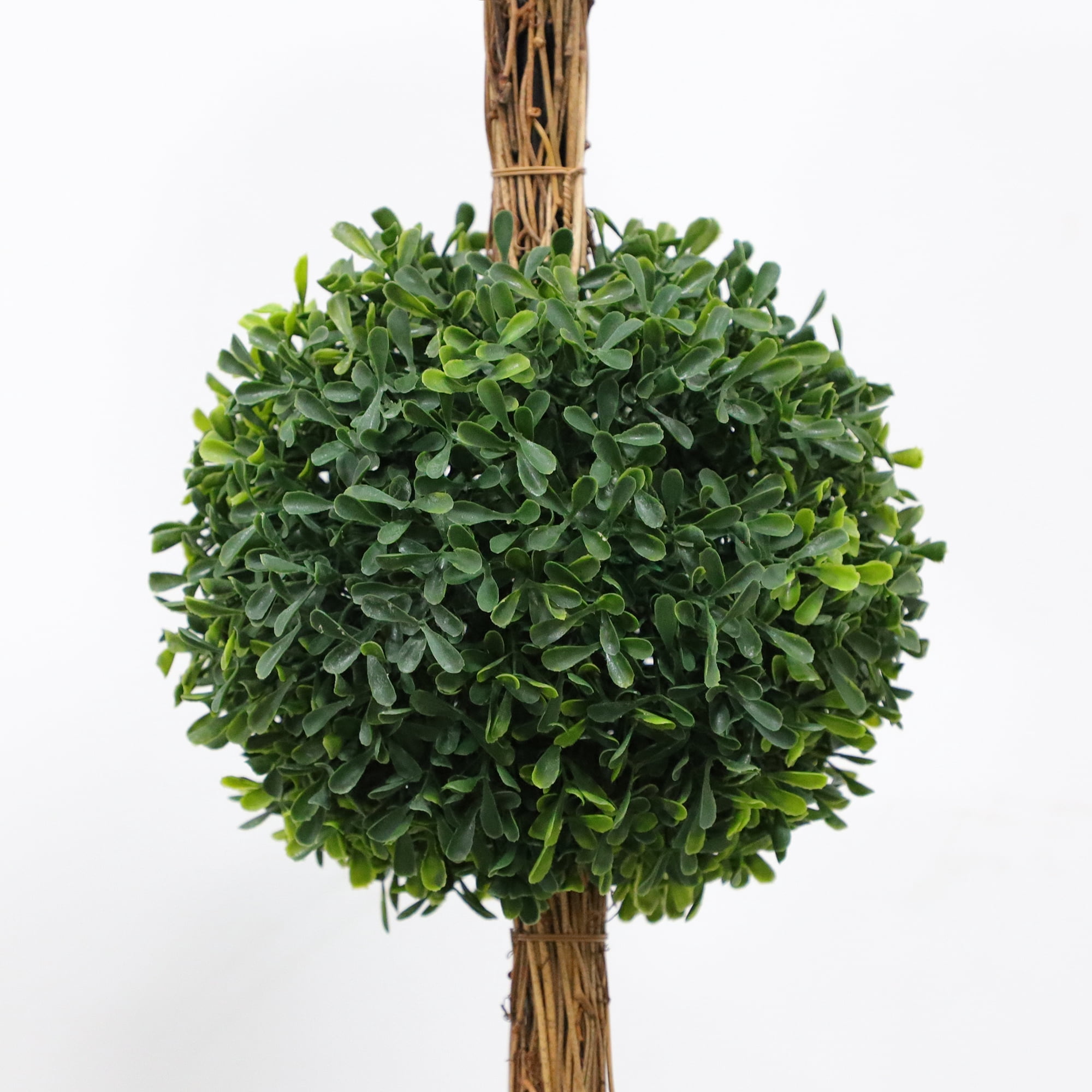 My Texas House Boxwood Artificial 3' Topiary with Blue Floral Pot