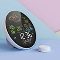 thumbnail image 5 of Temperature Wifi Smart Weather Station With Clock Indoor And Outdoor Temperature And Humidity Meter Multifunctional Large Color Screen Weather Clock Temp Humidity Gauge, 5 of 7