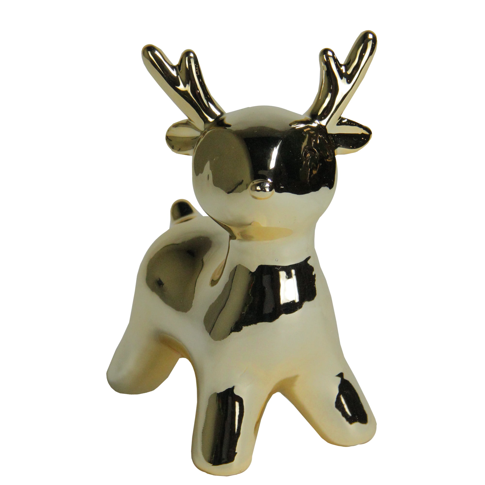 Darice Christmas Deer Figurine 2 Assorted Styles w 9.5 x 5 inches White 