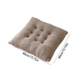 thumbnail image 3 of CaiYueKe Square Non-Slip Plush Thicken Seat Pillows Cushions Solid Color Office Chair Seat Pad Soft Tatami Reversible Fluffy Chair Cushion for Home, Office, Adults (15.7"x15.7"), 3 of 7