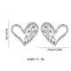 thumbnail image 3 of Pendientes para mujer, regalos para mujer, pendientes de corazón de circonita y diamantes, pendientes recortados, pendientes dorados, 3 of 5