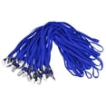 thumbnail image 1 of Unique Bargains ID Card Badge Holder with Flat Lanyards, Blue, 25 Pack, 1 of 6
