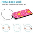 thumbnail image 2 of Square 2Pack PU Leather Princess Pink Cruise Luggage Tag with Privacy Cover and Stainless Steel Ring - Suitable for Travel Handbags Backpacks Luggage Tags, 2 of 6
