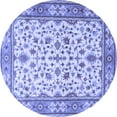 thumbnail image 1 of Ahgly Company Machine Washable Indoor Round Persian Blue Traditional Area Rugs, 3' Round, 1 of 4