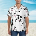 thumbnail image 4 of Balery Cute Cow and Milk Stains Print Men's Hawaiian Shirts Short Sleeve Beach Shirt Relaxed Fit Vacation Button Down Shirts-3X-Large, 4 of 9