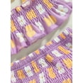 thumbnail image 6 of Wassery Toddler Girl 2Pcs Swimsuit 6M 18M 24M 3T 4T Sleeveless Lacing Ruffled Camisole Pleated Briefs Flower Print Shorts Summer Swimming Beach Wear Bikinis Bathing Suit, 6 of 7