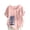 Pink, variant on Raeneomay Oversized T Shirts for Women Casual Cotton and Linen Top Ocean Fish Printed Short Sleeve Button Tunic T-Shirt Blouse Tops