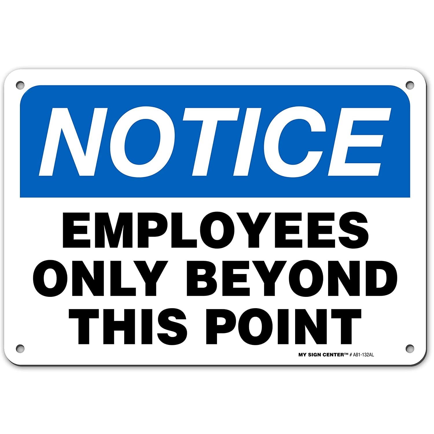 Stop Employees Only Sign F3768 By Safetysigncom Stop Employees Only 