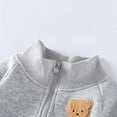 thumbnail image 5 of Swuxness Toddler Fleece Sets, Kids Fall Long Sets, Fall and Winter Children's Clothing Long Sleeved Collar Embroidered Teddy Bear Comfortable Warm Sports Gray, 2 Years, 5 of 5