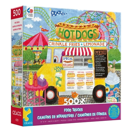 Ceaco Hot Dog Truck 500 Piece Interlocking Jigsaw Puzzle