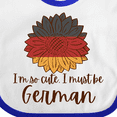 thumbnail image 4 of Inktastic I'm So Cute, I Must be German Sunflower Boys or Girls Baby Bib, 4 of 4