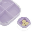 thumbnail image 3 of Unique Bargains 1 Pc Pill Case 4 Grid Portable Pill Box Purple, 3 of 6