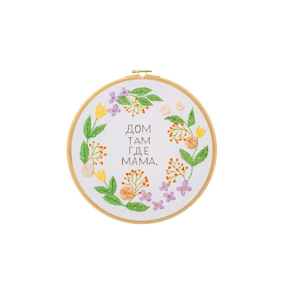 Uxcell 12 Inch Beech Wood Embroidery Hoops, Arc Side Circle Cross Stitch Hoop Frames with Brass Screw