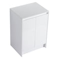 thumbnail image 6 of JERFIT 24 Inch Freestanding Bathroom Cabinet with Soft Close Doors, Water Resistant Glossy White Storage Organizer for Bathroom, Bedroom, Living Room, 6 of 10