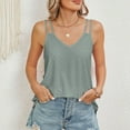 thumbnail image 3 of DuoJiaJ Women's New Summer Fashion V Neck Solid Color Sleeveless Casual Suspenders Small Vest Summer Tank Tops Women, 3 of 5