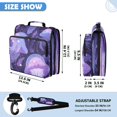 thumbnail image 3 of Zipper Binder with Shoulder Strap 2 inch 3 Ring Waterproof File Folder Organizer Bag 500 Sheet Jellyfish in Space, 3 of 8