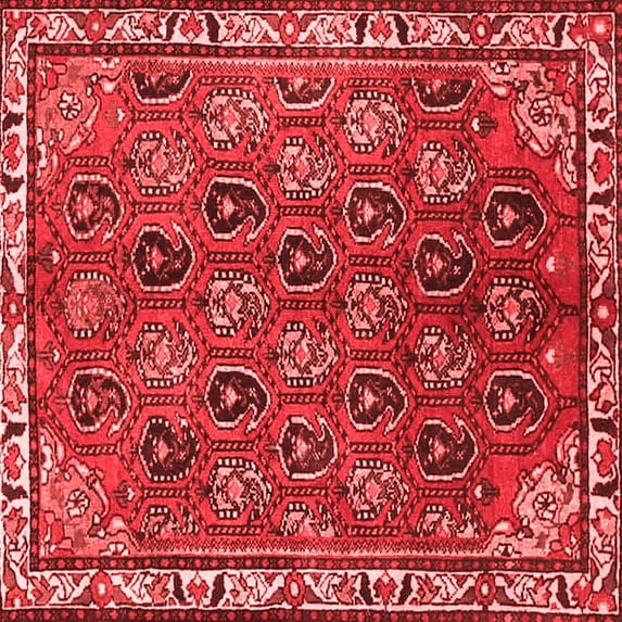 Ahgly Company Indoor Square Persian Red Traditional Area Rugs, 8' Square
