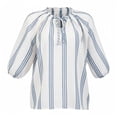 thumbnail image 1 of Blusa George para Mujer, Cuello V con Abertura en Costados Azul Talla M, 1 of 4