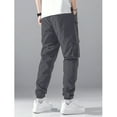 thumbnail image 4 of Men's Active Fleece Cargo Jogger Pants Dark Gray L, 4 of 5