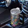 thumbnail image 6 of OBREWU Pioneer Flower Tumbler with Handle and Lid,40oz Pioneer Flower Double Wall Vacuum Insulated Tumbler,Pioneer Flower Cups Gift for Women and Men, 6 of 7
