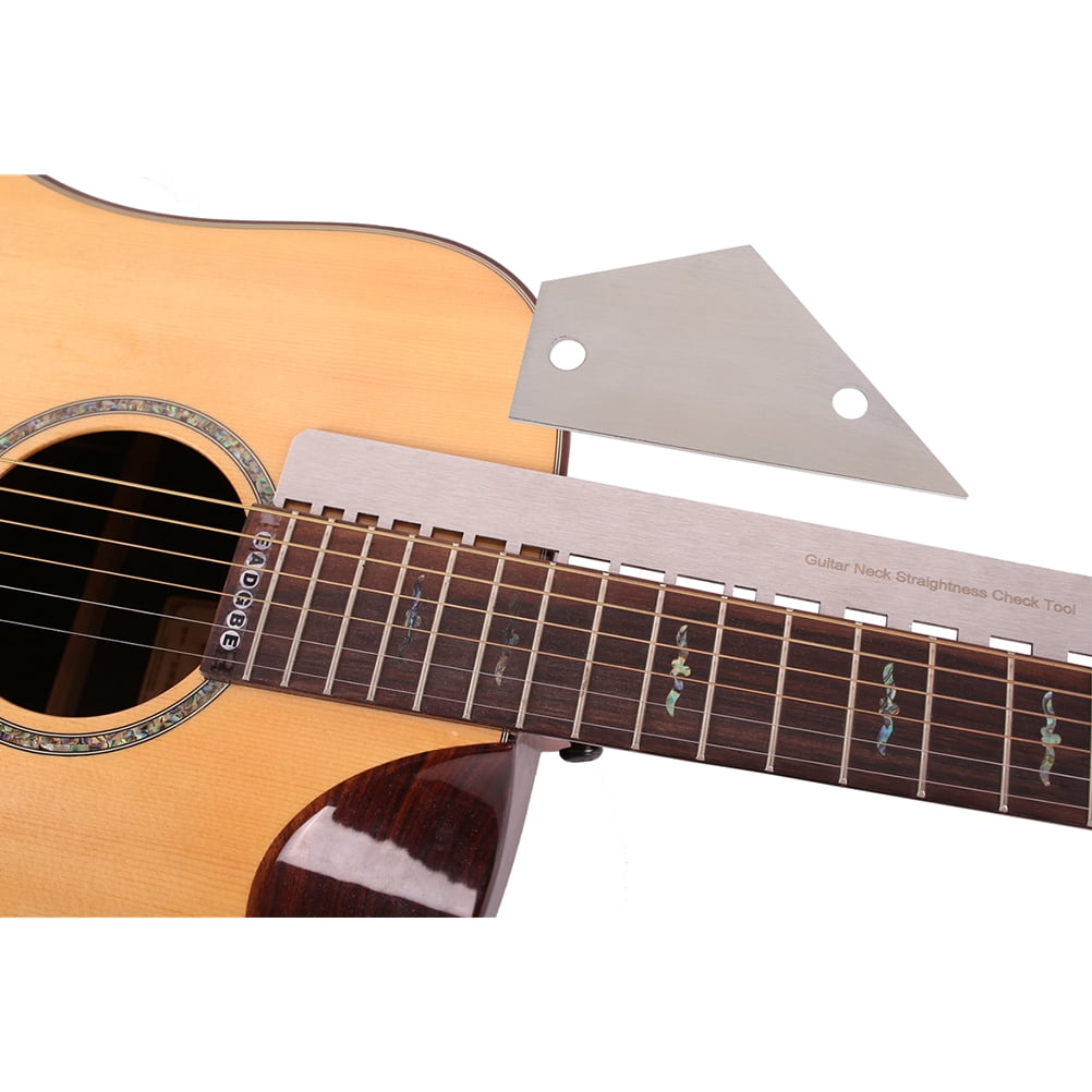 ELAYARD Notched Straight Ruler Fret Leveling Gauge for Guitar Neck Setup Luthier Precision Measurement Tool