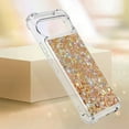 thumbnail image 6 of Case for Google Pixel 9 Case Glitter Cute Luxury Love Liquid Quicksand Clear Soft TPU Girls Women Stylish Bumper Shockproof Protective Cover for Google Pixel 9 / Pixel 9 Pro Golden YB, 6 of 14