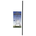 thumbnail image 2 of KINREX Garden Flag Pole Holder Stand - Black Metal Iron Wrought Stake Poles for Outdoor Garden Lawn Yard - 3 Piece Set - 35" Tall x 15.5" Wide, 2 of 6