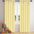 thumbnail image 5 of Blackout Kids Curtains,Yellow and White Checkerboard Pattern Childrens Insulated Curtains Set Of 2,Bedroom Essentials,Toddler Room Decor 42"x84", 5 of 5