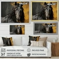 thumbnail image 4 of Designart "Yellow Horse Bold gracefulness" Animals Floater Framed Wall Art Living Room, 4 of 7